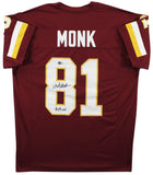 Art Monk "HOF 08" Authentic Signed Maroon Pro Style Jersey BAS Witnessed