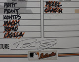 Madison Bumgarner Signed Game Used Lineup Card 4/6/15 Giants MLB 35492
