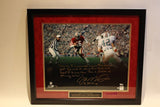 Joe Montana Double Inscribed and Signed Framed Photo (Fanatics and Steiner COAs)