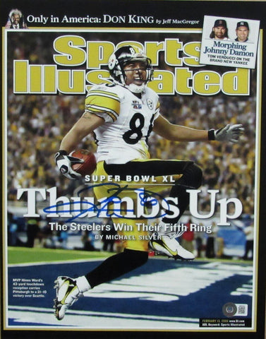 Hines Ward Autographed 11x14 Sports Illustrated Photo Steelers Beckett 180984