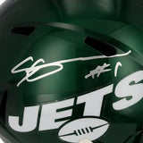 Signed Sauce Gardner Jets Helmet