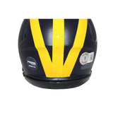 Ty Law Autographed/Signed Michigan Wolverines Mini Helmet Beckett 42364