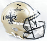 Alvin Kamara Autographed New Orleans Saints F/S Speed Helmet- Beckett W Hologram