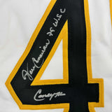 Framed Signed John Candelaria 35x39 Pittsburgh White Jersey JSA COA