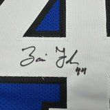 Autographed/Signed Zaire Franklin Indianapolis 2025 Style Blue Jersey BAS COA