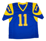 Jim Everett Los Angeles Signed Blue Football Jersey JSA QR