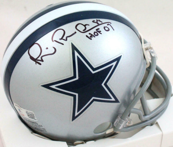 Michael Irvin Autographed Dallas Cowboys Mini Helmet w/HOF-Beckett W Holo *BLK
