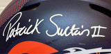 Patrick Surtain II Autographed, Inscribed Denver Broncos Navy Pro Helmet BAS COA