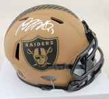 DAVANTE ADAMS SIGNED RAIDERS STS SPEED MINI HELMET BECKETT QR