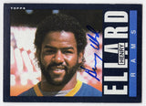 Henry Ellard Signed Rams 1985 Topps Rookie Football Card #80 - (SCHWARTZ COA)