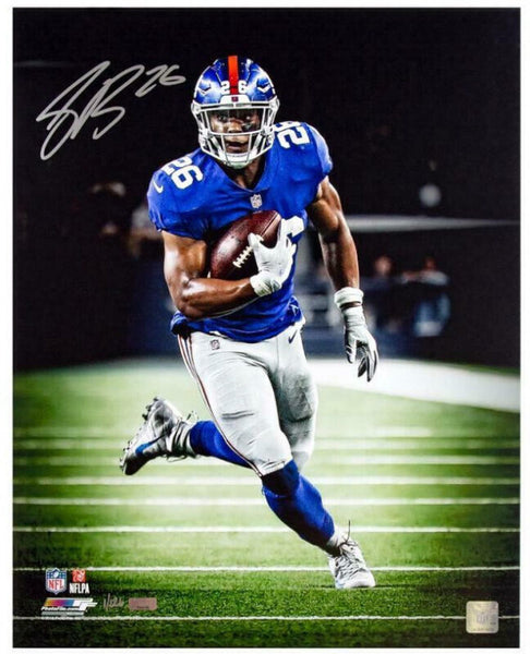 Saquon Barkley Autographed Giants "Sideline" 16 x 20 Photograph Panini LE 126