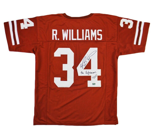 Ricky Williams Signed Texas Custom Orange Jersey with "Highsman 420" Inscription