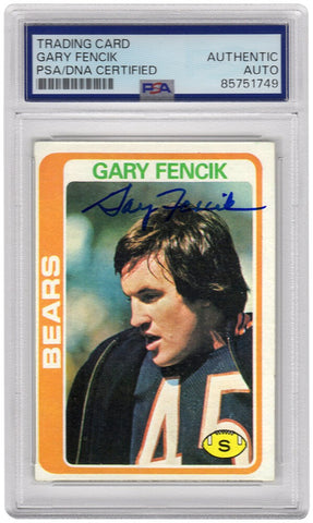 Gary Fencik Signed Chicago Bears 1978 Topps Rookie Football Card #497 -(PSA/DNA)