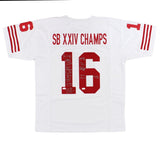 Super Bowl XXIV Champs Signed San Francisco Custom White Jersey with 17 Sigs