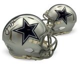 Jimmy Johnson Autographed Dallas Cowboys Signed Football Mini Helmet Beckett COA