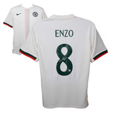 Enzo Fernandez Signed Chelsea Away Soccer Jersey #8 with Beckett Witness