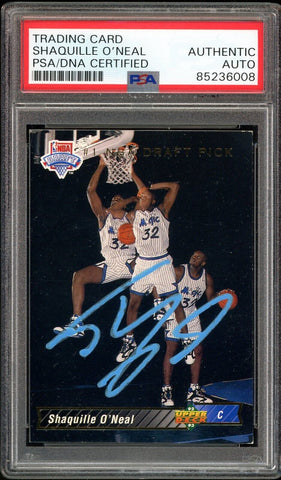 1992 Upper Deck #1 Shaquille O'Neal RC Magic Blue Ink PSA/DNA Auto Authentic