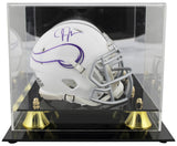 Vikings Justin Jefferson Signed 2024 Alt Speed Mini Helmet W/ Case BAS Witnessed