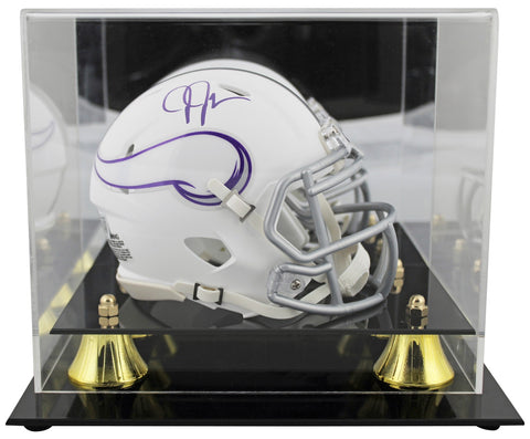 Vikings Justin Jefferson Signed 2024 Alt Speed Mini Helmet W/ Case BAS Witnessed