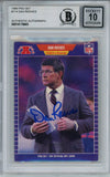 Dan Reeves Autographed 1989 Pro Set #114 Trading Card Beckett 10 Slab 37476