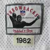 John Riggins HOF Signed/Ins White Mitchell & Ness Football Jersey Redskins JSA7