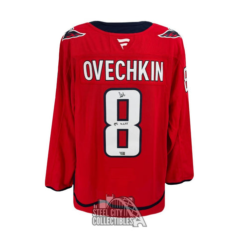 Alexander Ovechkin 895 Autograph Washington Red Premium Hockey Jersey - Fanatics
