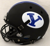 ZACH WILSON AUTOGRAPHED BYU MATTE BLACK SCHUTT FULL SIZE HELMET BECKETT 191106
