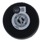 Dominik Hasek Signed Detroit Red Wing Logo Puck (Beckett) 2002 Stanley Cup Champ