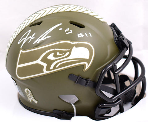 Jaxon Smith-Njigba Signed Seahawks Salute to Service Speed Mini Helmet- Fanatics