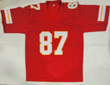 TRAVIS KELCE SIGNED AUTOGRAPHED PRO STYLE XL CUSTOM JERSEY BECKETT QR