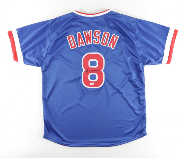 Andre Dawson Signed Chicago Cubs Jersey (JSA Holo) 8xAll-Star O.F./ 1987 N.L.MVP