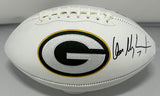 Green Bay Packers DON MAJKOWSKI Signed White Panel Replica Football AUTO - BAS