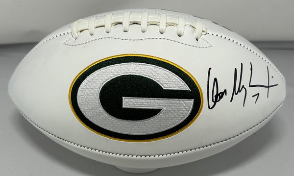 Green Bay Packers DON MAJKOWSKI Signed White Panel Replica Football AUTO - BAS