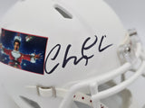CHEVY CHASE AUTOGRAPHED CHRISTMAS VACATION WHITE MINI HELMET BECKETT QR 243614