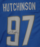 AIDAN HUTCHINSON SIGNED DETROIT LIONS 2023 NIKE SCREENPRINT JERSEY BECKETT COA