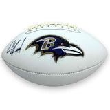 Ed Reed Autographed Signed Baltimore Ravens Logo Football - Beckett