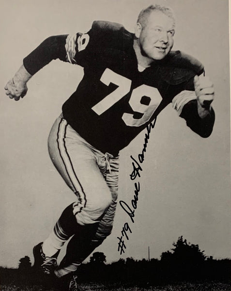 Packers DAVE HANNER (d) Signed 8x10 AUTO Photo #2 - 1961 & 1962 NFL Champ