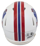 Patriots Christian Gonzalez Signed 1990-92 TB Speed Mini Helmet BAS Witnessed