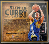 Steph Curry G.S. Warriors Autographed Framed (27x23)5-Photo Collage Fanatics COA