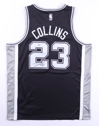 Zach Collins Signed San Antonio Spurs Nike Jersey (PSA) 2017 1st Round NBA Pick