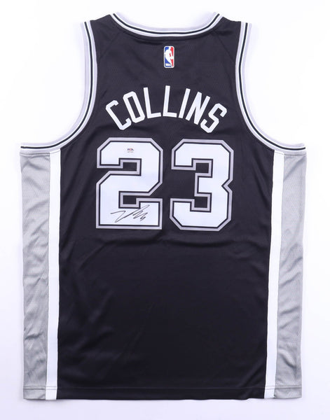 Zach Collins Signed San Antonio Spurs Nike Jersey (PSA) 2017 1st Round NBA Pick