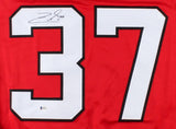 Pavel Zacha Signed Devils Jersey (Beckett COA) 6th Overall Pick, 2015 NHL Draft
