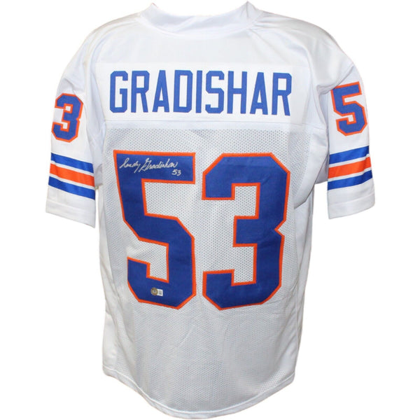 Randy Gradishar Autographed/Signed Pro Style White Jersey Beckett 44380
