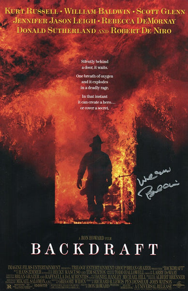 William Baldwin Signed Backdraft 11x17 Movie Poster - (SCHWARTZ COA)
