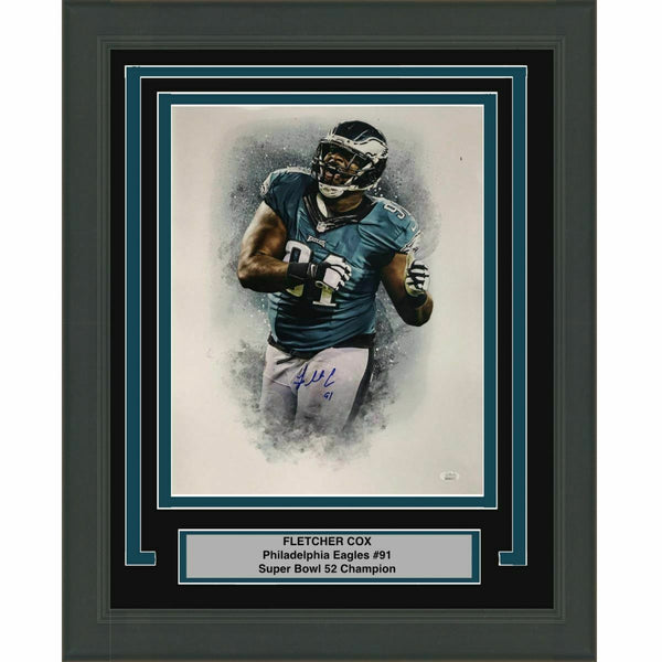 FRAMED Autographed/Signed FLETCHER COX Philadelphia Eagles 16x20 Photo JSA COA 1