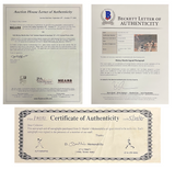 Mickey Mantle Autographed Yankees 8" x 10" Photographs Framed Display Beckett