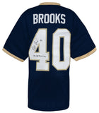 Reggie Brooks Signed Navy Custom College Football Jersey w/All American (SS COA)