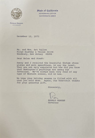 President Ronald Reagan Signed Personal Letter BAS AC22609