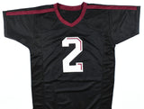 Johnny Manziel Autographed Black College Style Jersey w/HT - Beckett W Hologram