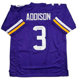 Autographed/Signed Jordan Addison Minnesota Purple Football Jersey JSA COA